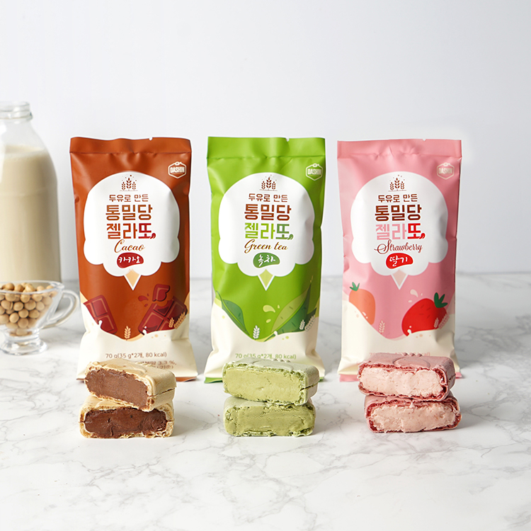 두유로 만든 통밀당 젤라또